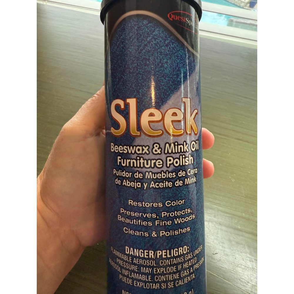 New Quest Specialty Sleek Beeswax &‎ Mink Oil Furniture Polish 17 oz